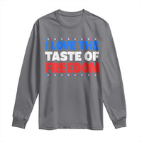I Love The Taste Of Freedom Funny 4th of July Couple Matching Long Sleeve Shirt