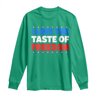 I Love The Taste Of Freedom Funny 4th of July Couple Matching Long Sleeve Shirt