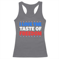 I Love The Taste Of Freedom Funny 4th of July Couple Matching Racerback Tank Top