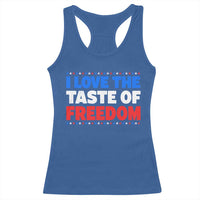 I Love The Taste Of Freedom Funny 4th of July Couple Matching Racerback Tank Top