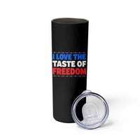 I Love The Taste Of Freedom Funny 4th of July Couple Matching Skinny Tumbler