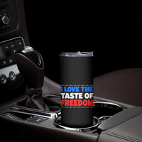 I Love The Taste Of Freedom Funny 4th of July Couple Matching Skinny Tumbler