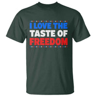 I Love The Taste Of Freedom Funny 4th of July Couple Matching T Shirt