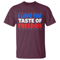 I Love The Taste Of Freedom Funny 4th of July Couple Matching T Shirt