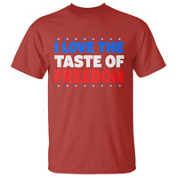 I Love The Taste Of Freedom Funny 4th of July Couple Matching T Shirt