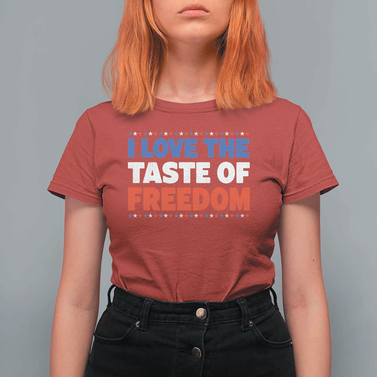 I Love The Taste Of Freedom Funny 4th of July Couple Matching T Shirt For Women