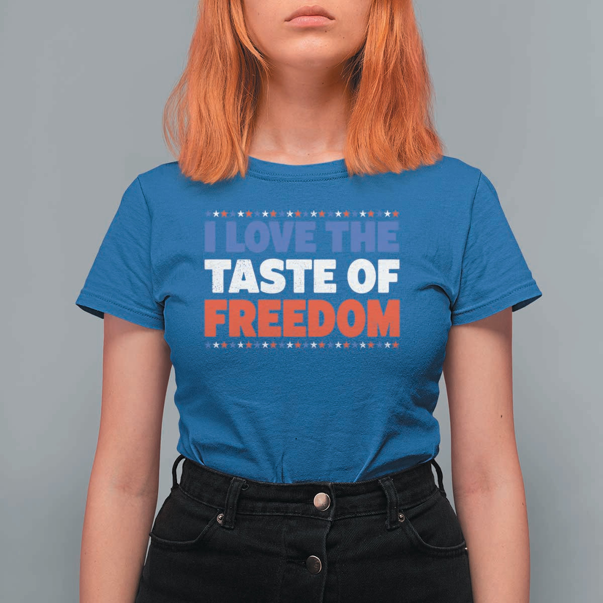 I Love The Taste Of Freedom Funny 4th of July Couple Matching T Shirt For Women