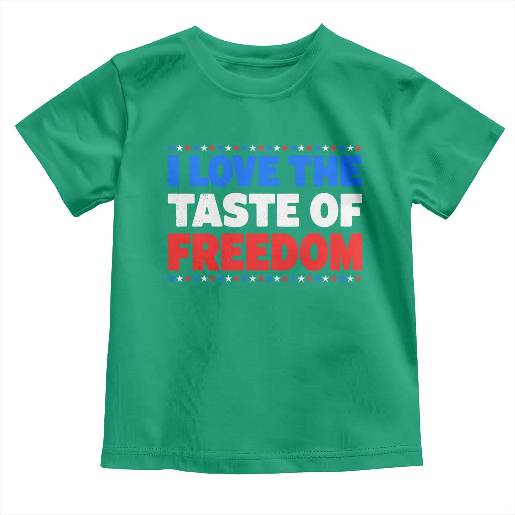 I Love The Taste Of Freedom Funny 4th of July Couple Matching Toddler T Shirt