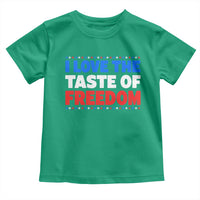 I Love The Taste Of Freedom Funny 4th of July Couple Matching Toddler T Shirt