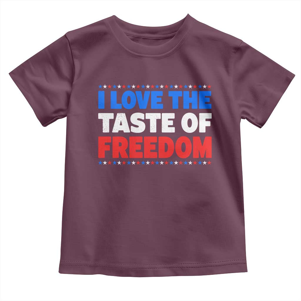 I Love The Taste Of Freedom Funny 4th of July Couple Matching Toddler T Shirt