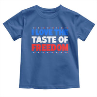 I Love The Taste Of Freedom Funny 4th of July Couple Matching Toddler T Shirt