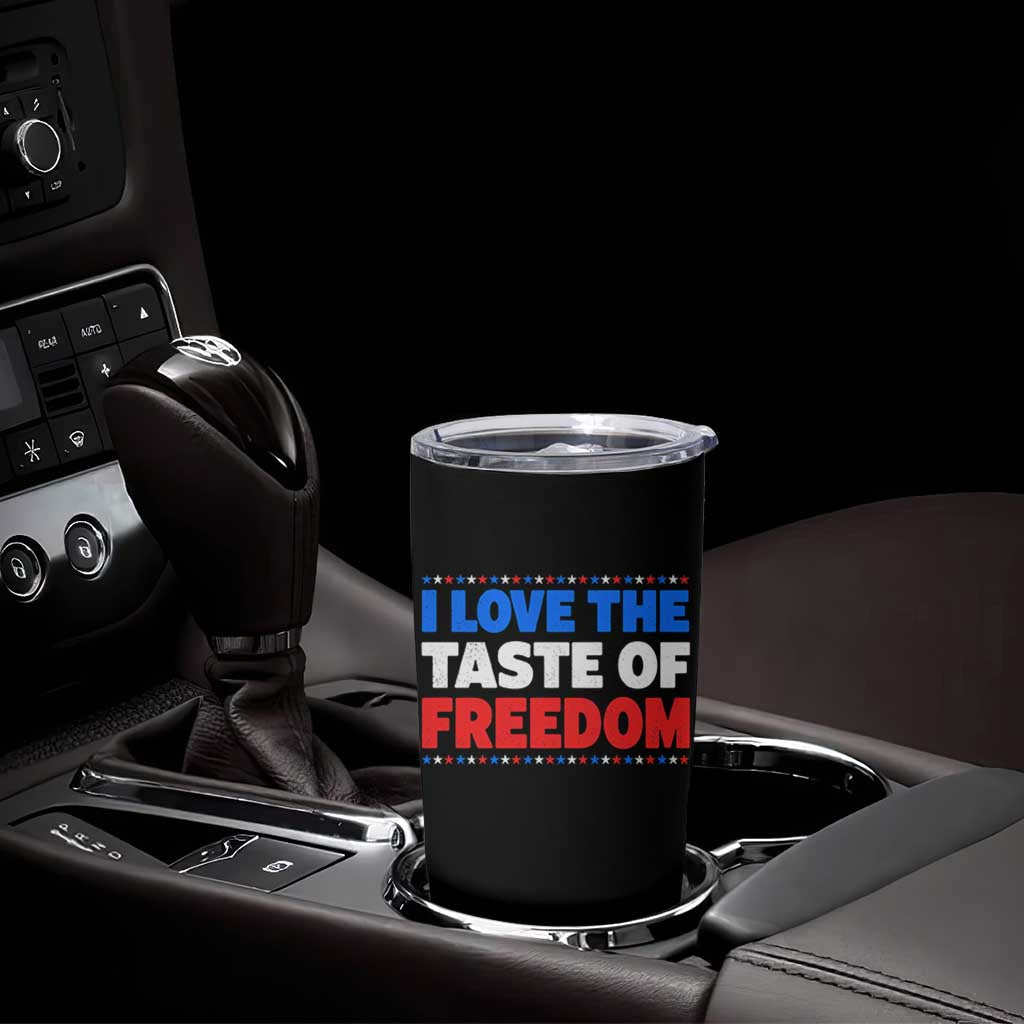 I Love The Taste Of Freedom Funny 4th of July Couple Matching Tumbler Cup