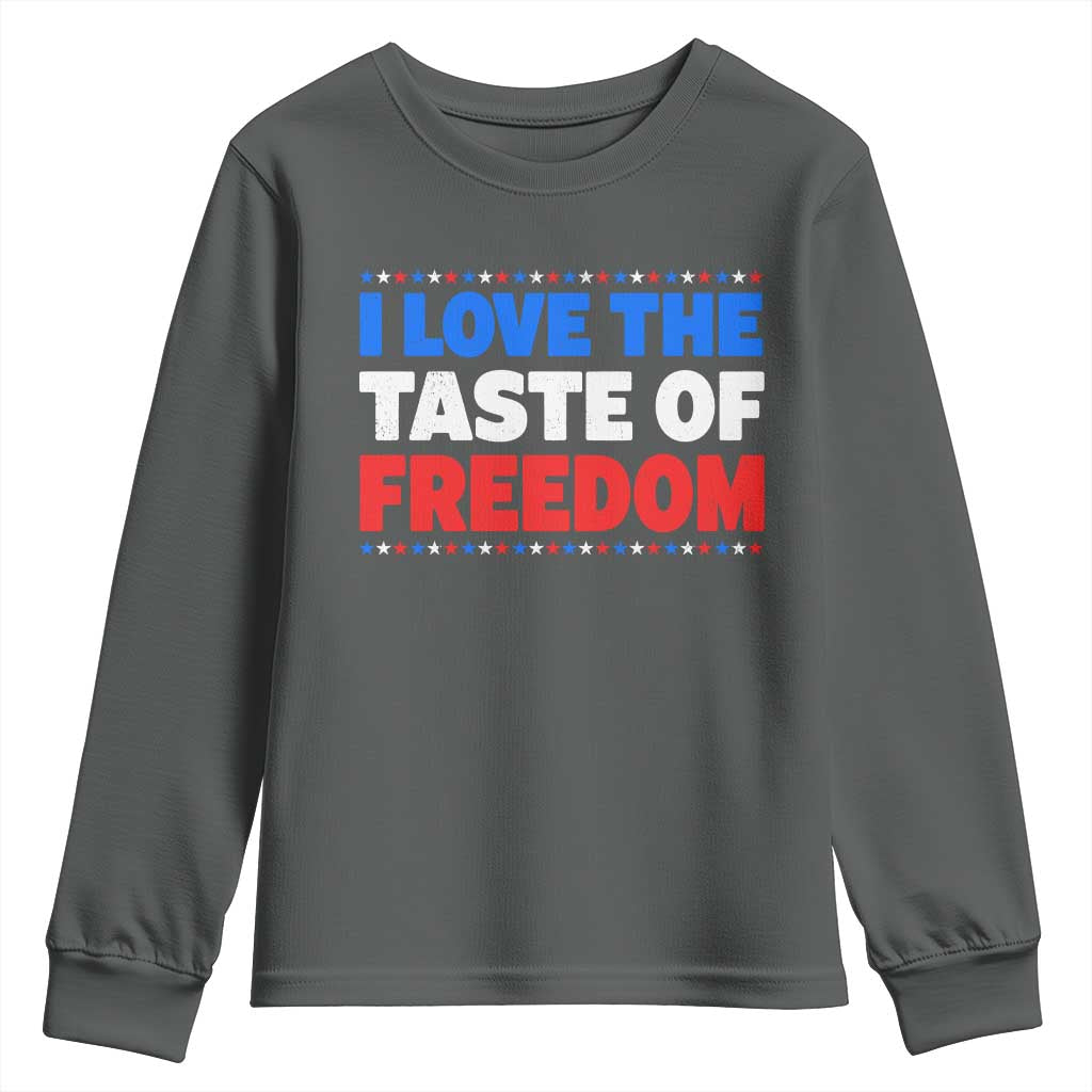 I Love The Taste Of Freedom Funny 4th of July Couple Matching Youth Sweatshirt