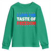 I Love The Taste Of Freedom Funny 4th of July Couple Matching Youth Sweatshirt
