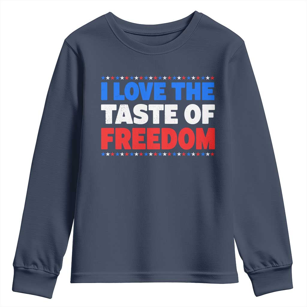 I Love The Taste Of Freedom Funny 4th of July Couple Matching Youth Sweatshirt