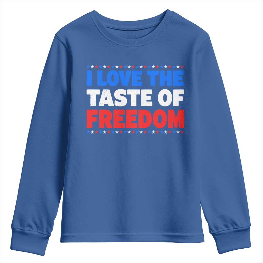 I Love The Taste Of Freedom Funny 4th of July Couple Matching Youth Sweatshirt