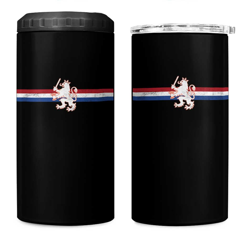 Nederland Dutch Republic Lion Vintage Holland Flag 4 in 1 Can Cooler Tumbler