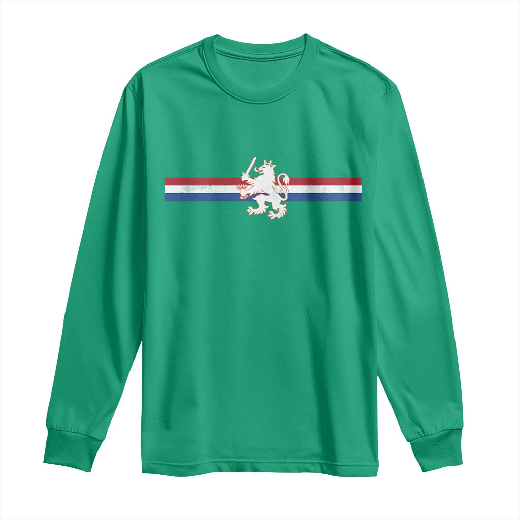Nederland Dutch Republic Lion Vintage Holland Flag Long Sleeve Shirt