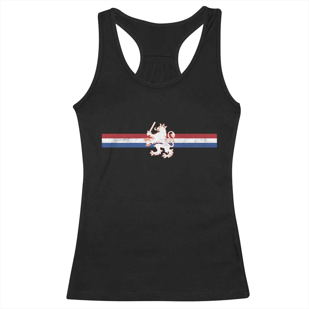 Nederland Dutch Republic Lion Vintage Holland Flag Racerback Tank Top