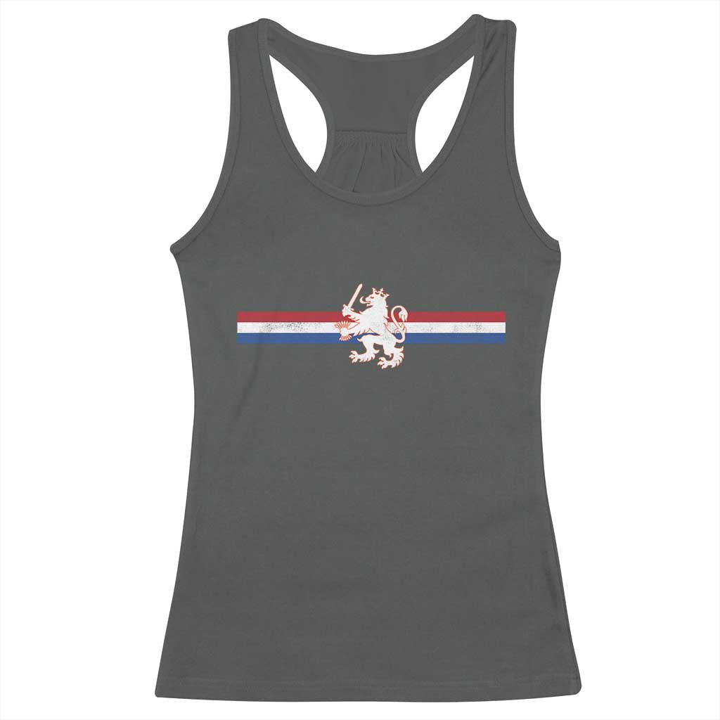 Nederland Dutch Republic Lion Vintage Holland Flag Racerback Tank Top