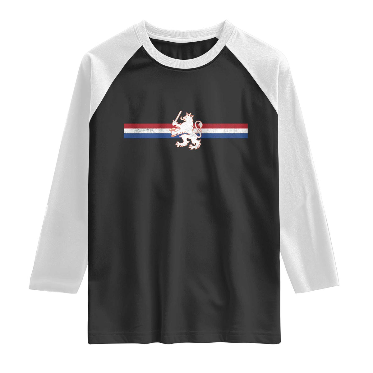 Nederland Dutch Republic Lion Vintage Holland Flag Raglan Shirt