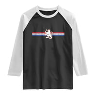 Nederland Dutch Republic Lion Vintage Holland Flag Raglan Shirt