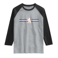 Nederland Dutch Republic Lion Vintage Holland Flag Raglan Shirt