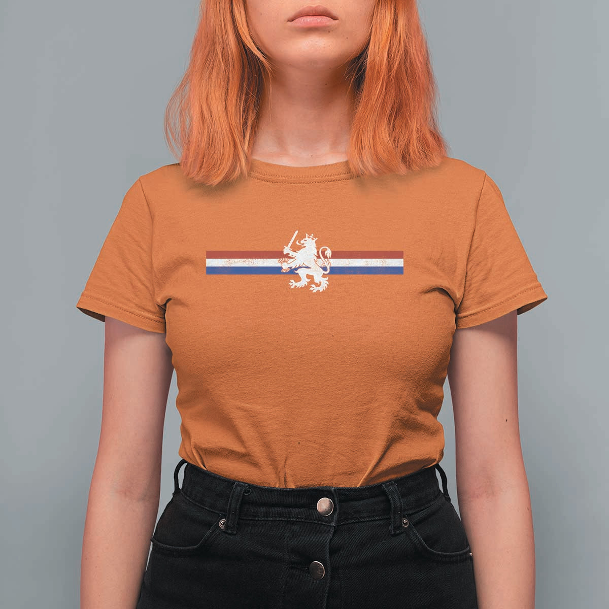 Nederland Dutch Republic Lion Vintage Holland Flag T Shirt For Women
