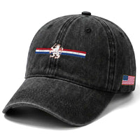 Nederland Dutch Republic Lion Vintage Holland Flag Washed Cotton Baseball Cap