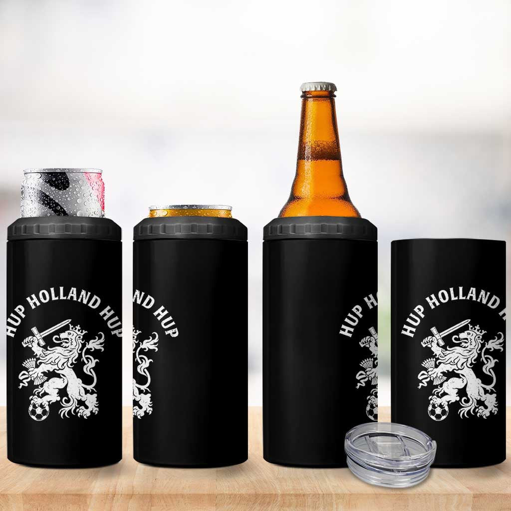 Netherlands Hup Holland Hup Dutch Lion Nederlands Fan 4 in 1 Can Cooler Tumbler