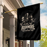 Rushmore 250th Birthday Tour Garden Flag Funny Presidents Rockstar Music