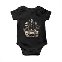 Rushmore 250th Birthday Tour Baby Onesie Funny Presidents Rockstar Music
