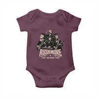 Rushmore 250th Birthday Tour Baby Onesie Funny Presidents Rockstar Music