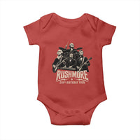Rushmore 250th Birthday Tour Baby Onesie Funny Presidents Rockstar Music