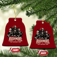 Rushmore 250th Birthday Tour Ceramic Ornament Funny Presidents Rockstar Music