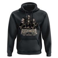 Rushmore 250th Birthday Tour Hoodie Funny Presidents Rockstar Music