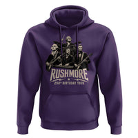 Rushmore 250th Birthday Tour Hoodie Funny Presidents Rockstar Music