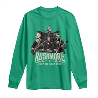 Rushmore 250th Birthday Tour Long Sleeve Shirt Funny Presidents Rockstar Music