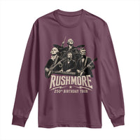 Rushmore 250th Birthday Tour Long Sleeve Shirt Funny Presidents Rockstar Music