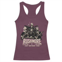 Rushmore 250th Birthday Tour Racerback Tank Top Funny Presidents Rockstar Music