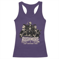 Rushmore 250th Birthday Tour Racerback Tank Top Funny Presidents Rockstar Music