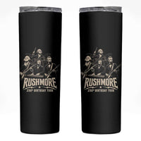 Rushmore 250th Birthday Tour Skinny Tumbler Funny Presidents Rockstar Music