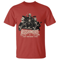 Rushmore 250th Birthday Tour T Shirt Funny Presidents Rockstar Music