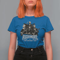Rushmore 250th Birthday Tour T Shirt For Women Funny Presidents Rockstar Music