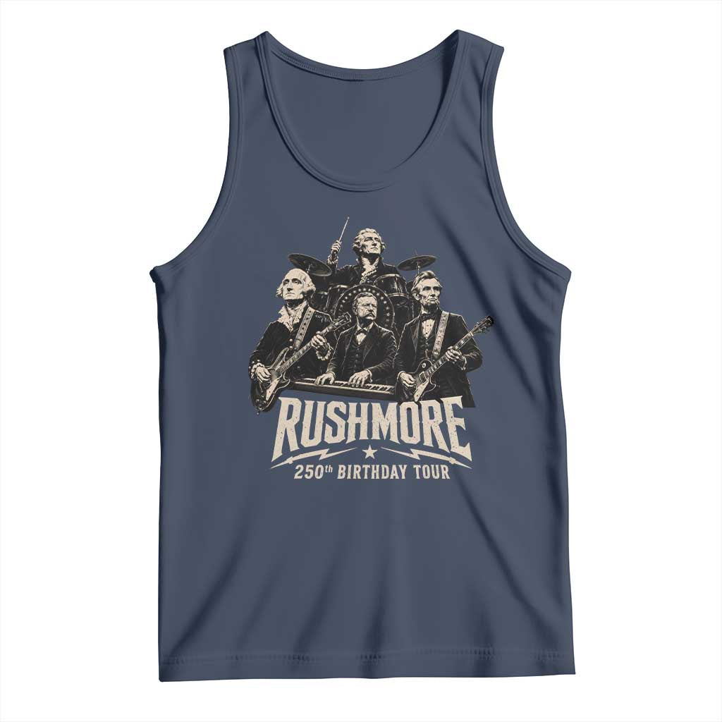Rushmore 250th Birthday Tour Tank Top Funny Presidents Rockstar Music