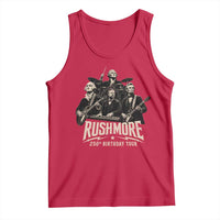 Rushmore 250th Birthday Tour Tank Top Funny Presidents Rockstar Music