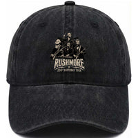 Rushmore 250th Birthday Tour Washed Cotton Baseball Cap Funny Presidents Rockstar Music