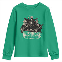 Rushmore 250th Birthday Tour Youth Sweatshirt Funny Presidents Rockstar Music