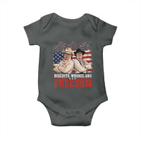 Biscuits Whores And Freedom Funny Western Cowboy 4th of July Baby Onesie