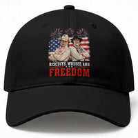 Biscuits Whores And Freedom Funny Western Cowboy 4th of July Baseball Cap